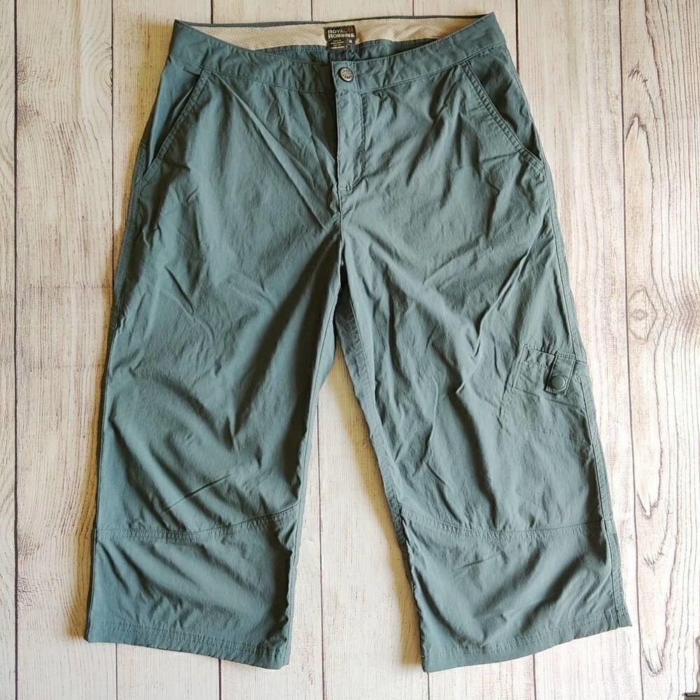 Royal Robbins flat front nylon hiking capris sz 6